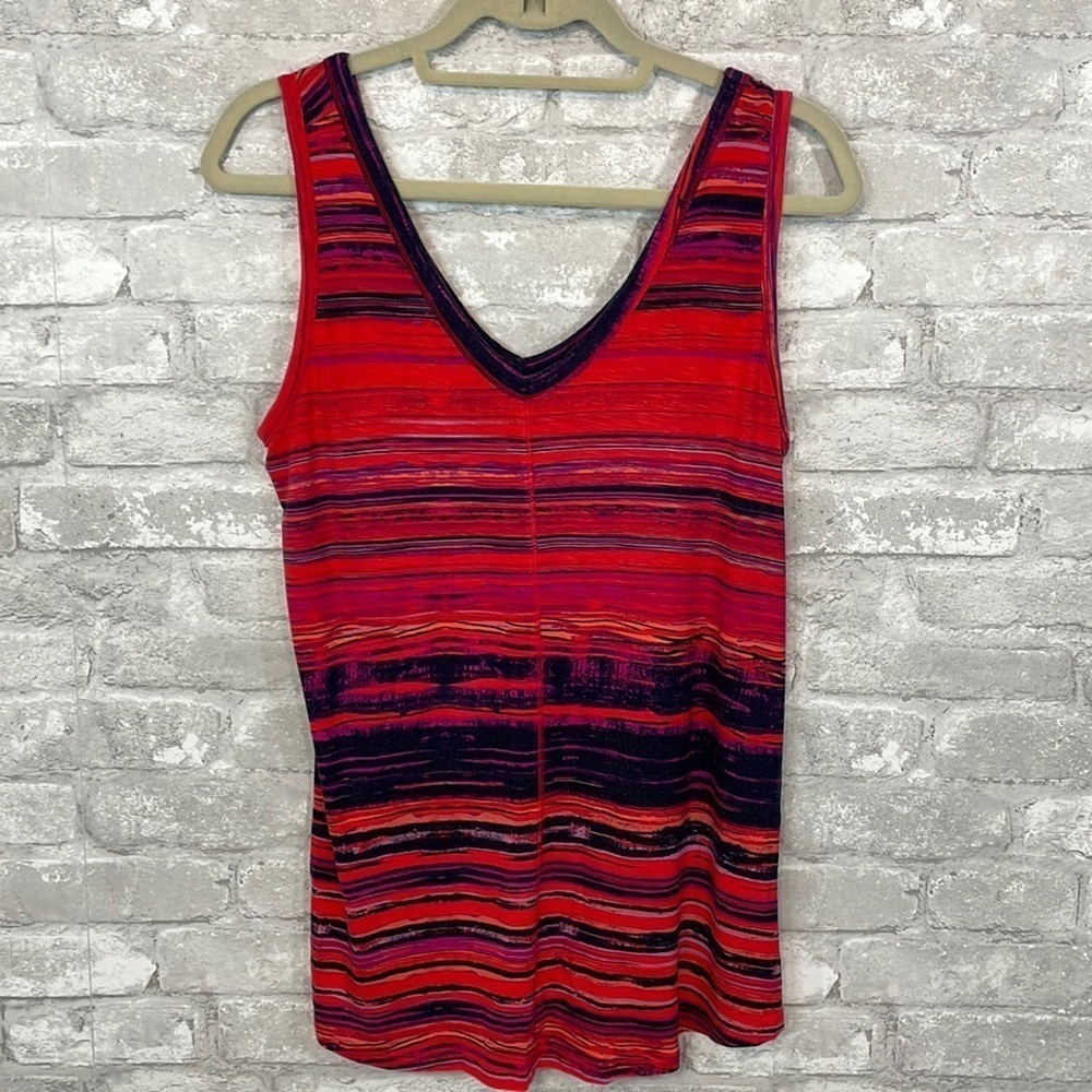 Maurices 24/7 Red Striped Tank Top